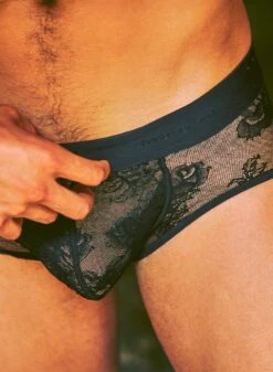 Fleur Du Mal Men's Bouquet Lace Brief -Fleur du Mal Shop 018 GA 230711 0056web