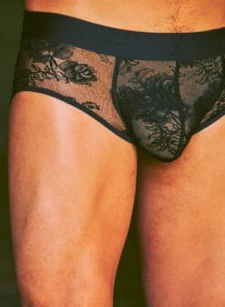 Fleur Du Mal Men's Bouquet Lace Brief