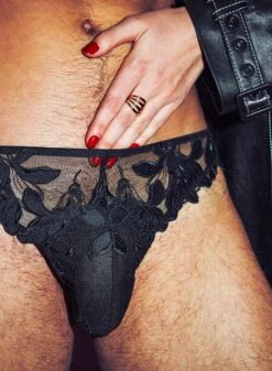 Fleur Du Mal Men's Lily Embroidery Thong -Fleur du Mal Shop 024 GA 231009 0155web