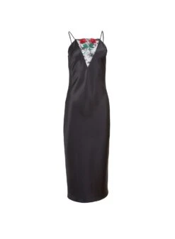 Fleur Du Mal Vampire Rose Embroidery Slip Dress -Fleur du Mal Shop BleedingRoseEmbroiderySlipDressFlat