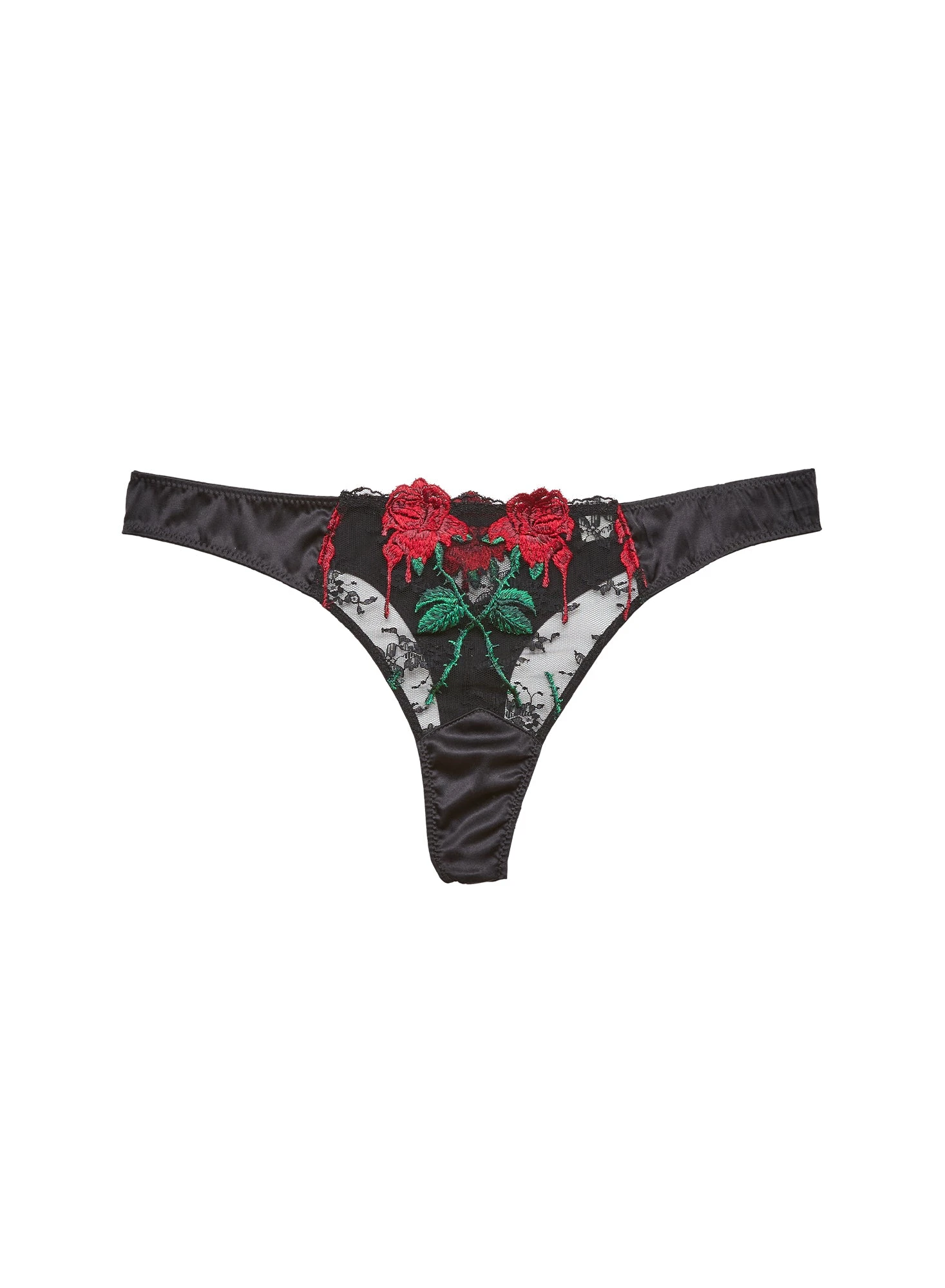 Fleur Du Mal Vampire Rose Embroidery Thong 3 Fleur Du Mal Vampire Rose Embroidery Thong - Image 2