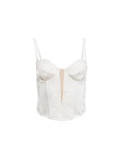 Fleur Du Mal Daphne Silk Bustier -Fleur du Mal Shop Daphne Silk Bustier Flat