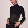 Fleur Du Mal Mock Neck Long Sleeve Bodysuit 1 Fleur Du Mal Mock Neck Long Sleeve Bodysuit -Fleur du Mal Shop FDM 012424 11104 full
