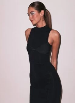 Fleur Du Mal Sleek Jersey Knot Dress -Fleur du Mal Shop FDM 012424 11342 full