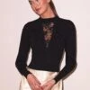 Fleur Du Mal Juliet Lace Knit Sweater