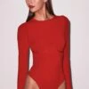 Fleur Du Mal Hourglass Rib Long Sleeve Bodysuit -Fleur du Mal Shop FDM 012724 13991 full