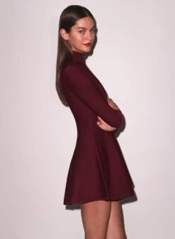 Fleur Du Mal Long Sleeve Flared Corset Dress -Fleur du Mal Shop FDM 012724 17045full