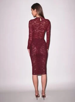 Fleur Du Mal Le Stretch Lace Long Sleeve Bodysuit -Fleur du Mal Shop FDM 012724 18878full