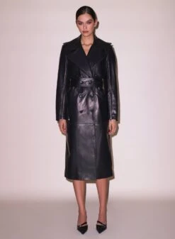 Fleur Du Mal Moto Leather Trench Coat -Fleur du Mal Shop FDM 020524 11627 full