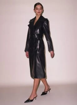 Fleur Du Mal Moto Leather Trench Coat -Fleur du Mal Shop FDM 020524 11667 2 full