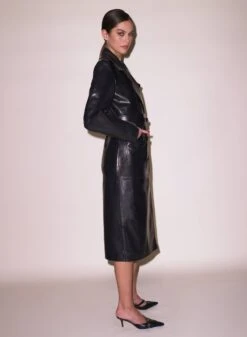 Fleur Du Mal Moto Leather Trench Coat -Fleur du Mal Shop FDM 020524 11690 2 full