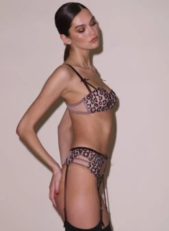 Fleur Du Mal Leopard Embroidery Balconette Bra -Fleur du Mal Shop FDM 020524 7610 2 full