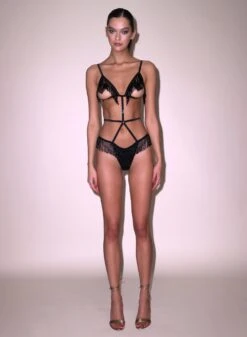 Fleur Du Mal Beaded Fringe Ouvert Bodysuit -Fleur du Mal Shop FDM 040524 23399 2full