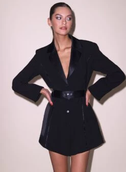 Fleur Du Mal Tuxedo Mini Dress