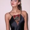 Fleur Du Mal Vampire Rose Embroidery Slip Dress
