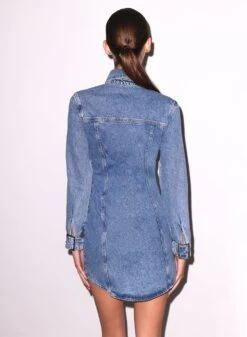 Fleur Du Mal Denim Shirt Dress -Fleur du Mal Shop FDM 041125 10645 full