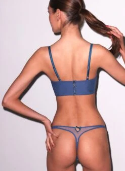 Fleur Du Mal Lily Embroidery Longline Demi Bra -Fleur du Mal Shop FDM 041125 11313 full