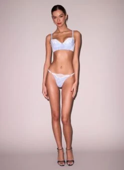 Fleur Du Mal Poplin Lace Demi Bra -Fleur du Mal Shop FDM 041125 4606full