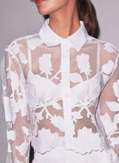 Fleur Du Mal Collette Cropped Shirt