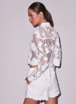 Fleur Du Mal Collette Cropped Shirt -Fleur du Mal Shop FDM 041125 8097 full 8a179c37 01d2 492e ac5f adde5a6a88e9 1