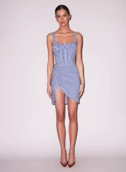 Fleur Du Mal Poplin Draped Ruched Skirt -Fleur du Mal Shop FDM 041125 8266 full bdf9e65b 5314 4800 b5d4 0a030cea02d1