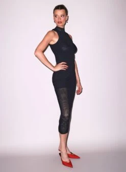 Fleur Du Mal Lace Pointelle Midi Racer Dress -Fleur du Mal Shop FDM 050525 21658full