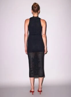 Fleur Du Mal Lace Pointelle Midi Racer Dress -Fleur du Mal Shop FDM 050525 21659full