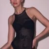 Fleur Du Mal Lace Pointelle Racer Bodysuit 1 Fleur Du Mal Lace Pointelle Racer Bodysuit -Fleur du Mal Shop FDM 051624 40902 full