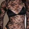 Fleur Du Mal High Neck Lace Bodysuit -Fleur du Mal Shop FDM 071723 1 5049full