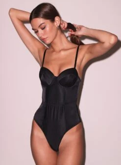 Fleur Du Mal Satin Bullet Bodysuit -Fleur du Mal Shop FDM 091124 71946 full