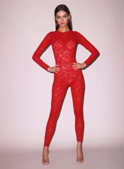 Fleur Du Mal Le Stretch Lace Catsuit -Fleur du Mal Shop FDM 091124 73980 2 full