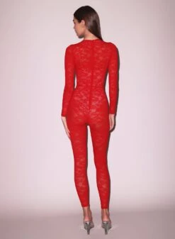 Fleur Du Mal Le Stretch Lace Catsuit -Fleur du Mal Shop FDM 091124 74073 2 full