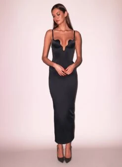 Fleur Du Mal Seduce-U Plunge Dress -Fleur du Mal Shop FDM 102524 89925 full