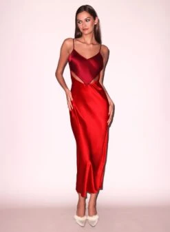 Fleur Du Mal Scarlet Slip Dress