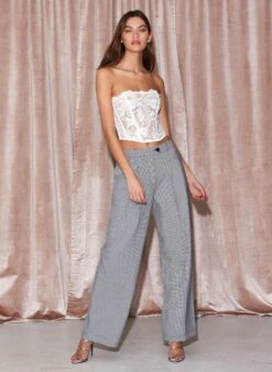 Fleur Du Mal Lola Bow Embroidery Corset Top -Fleur du Mal Shop FDM 110123 3002full