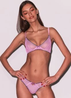 Fleur Du Mal Sabrina Mini Fishnet Demi Bra