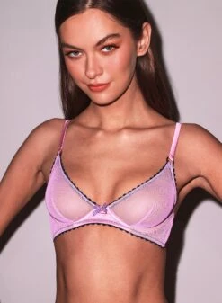 Fleur Du Mal Sabrina Mini Fishnet Demi Bra -Fleur du Mal Shop FDM 111824 100485 full d48d5dce 06d2 4f02 9827 a79061a31ea9