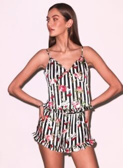 Fleur Du Mal Cherry Rose Ruffle Short -Fleur du Mal Shop FDM 111824 105157 full