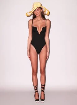 Fleur Du Mal Seduce U-Plunge One Piece -Fleur du Mal Shop FDM 111824 99976 full