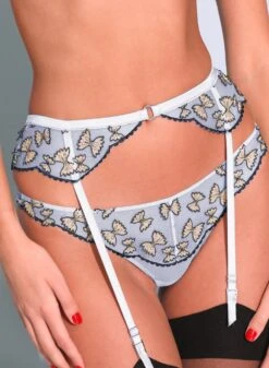 Fleur Du Mal Farfalle Embroidery Thong