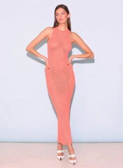 Fleur Du Mal Lace Pointelle Maxi Dress