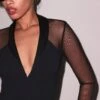 Fleur Du Mal Tuxedo Bodysuit -Fleur du Mal Shop FDM 112124 109039 full