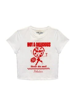 Fleur Du Mal Fleur X Roberta's Baby Tee -Fleur du Mal Shop Fleur X Robertas Baby Tee flat