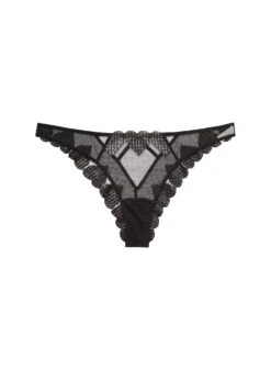 Fleur Du Mal Heart Embroidery Cheeky 10 Fleur Du Mal Heart Embroidery Cheeky -Fleur du Mal Shop HeartEmbroideryCheekyBlack