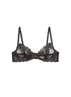 Fleur Du Mal Heart Embroidery Demi Bra 11 Fleur Du Mal Heart Embroidery Demi Bra -Fleur du Mal Shop HeartEmbroideryDemiBraBlack