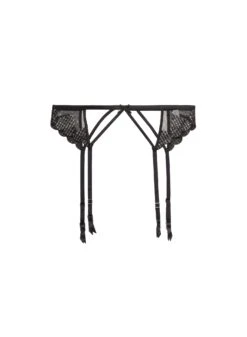Fleur Du Mal Heart Embroidery Garter Belt -Fleur du Mal Shop HeartEmbroideryGarterBlack