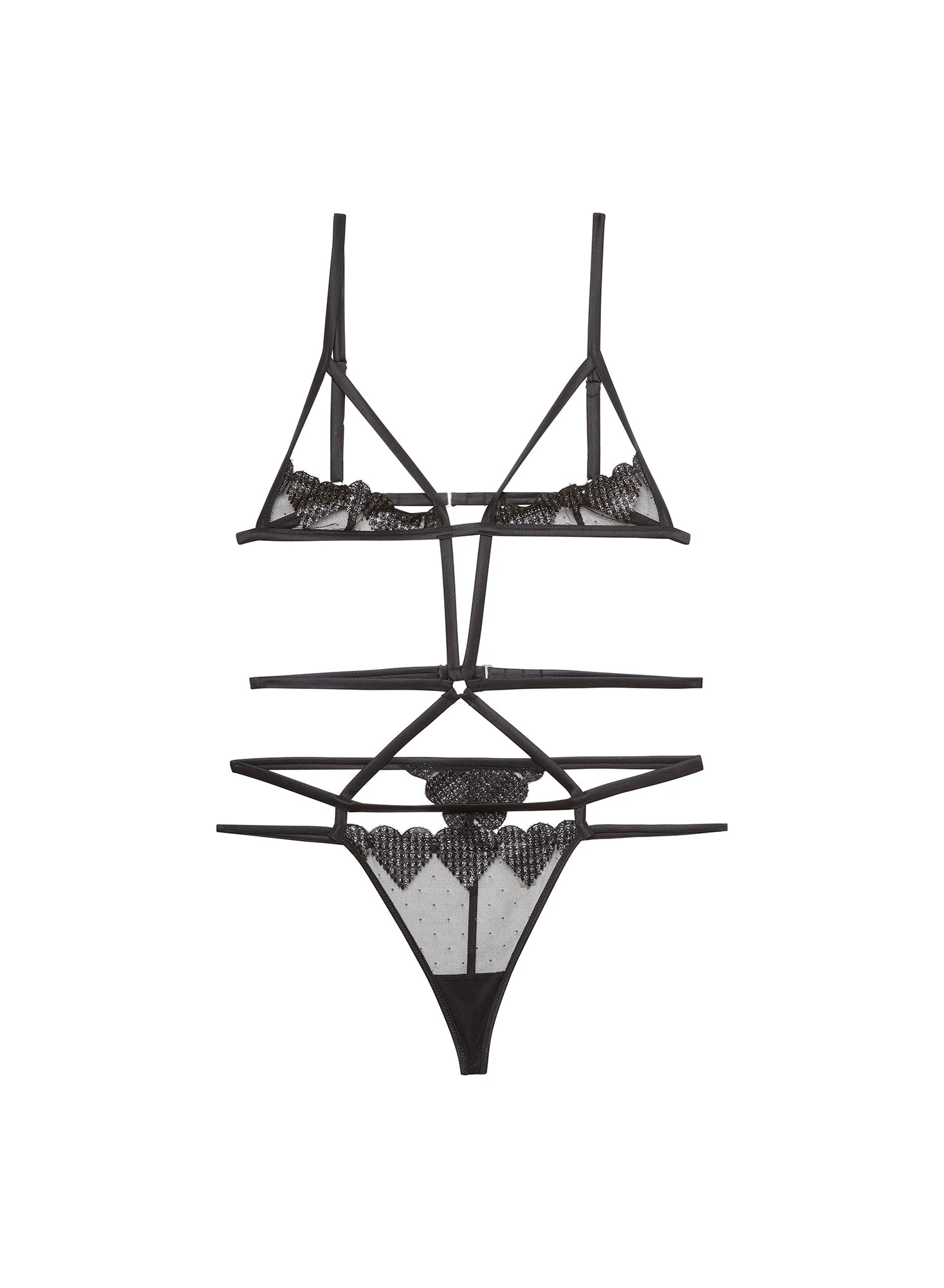 Fleur Du Mal Heart Embroidery Ouvert Bondage Bodysuit 4 Fleur Du Mal Heart Embroidery Ouvert Bondage Bodysuit - Image 2