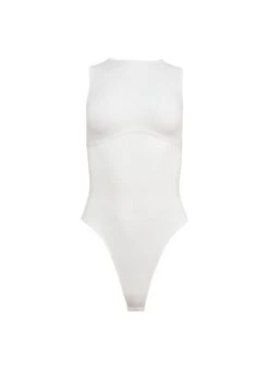 Fleur Du Mal Hourglass Rib Bodysuit -Fleur du Mal Shop HourglassRibBodysuit ivory flat