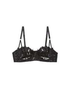 Fleur Du Mal Lily Embroidery Balconette Bra -Fleur du Mal Shop LilyEmbroideryBalconetteBra Flat
