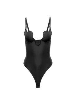 Fleur Du Mal Le Stretch Micro Seduce U-Plunge Bodysuit -Fleur du Mal Shop Micro U Plunge Bodysuit Black